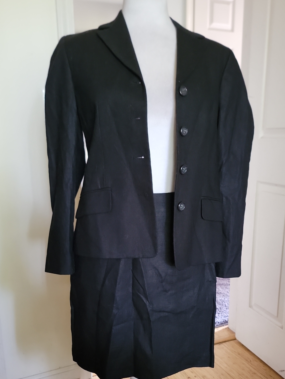 J. Crew Black Tailored Women's Blazer Skirt Set